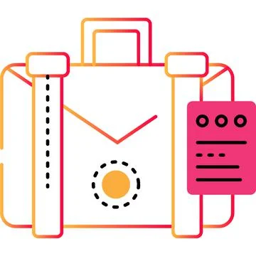 Briefcase vector business work bag icon isolated Illustrazione stock