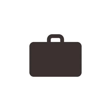 Briefcase vector icon. Bag Simple vector illustration for graphic and web d.. Stock Illustration