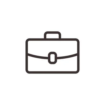 Briefcase vector icon. Bag Simple vector illustration for graphic and web d.. Stock Illustration