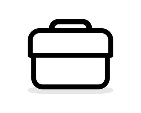 Briefcase vector icon. Bag symbol icon for work tool case. Vector illustratio Illustrazione stock