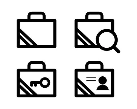 Briefcase vector icon. Bag symbol icon for web account. Illustrazione stock