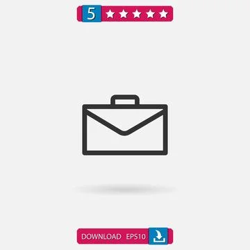 Briefcase vector icon Stock Illustration