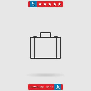 Briefcase vector icon Illustrazione stock