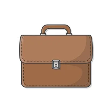 Briefcase Vector Icon Illustration. Business Leather Briefcase. Businessman.. Stock Illustration