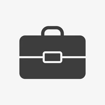 Briefcase vector icon isolated on white background Stock Illustration