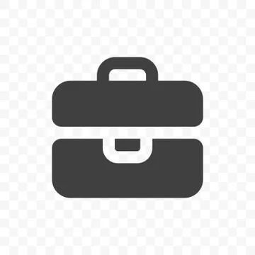Briefcase vector icon. Mobile app and web site portfolio business case elemen Stock Illustration