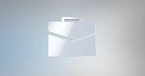 Briefcase White 3d Icon 4K Video stock 66509830
