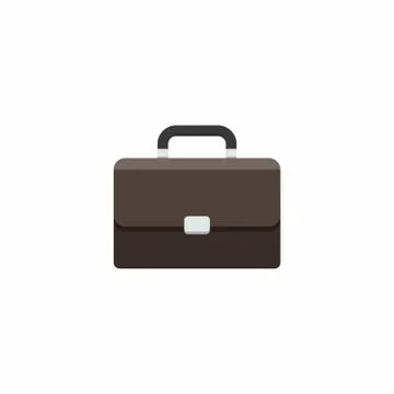 Briefcase White Background icon vector isolated. Stock Illustration