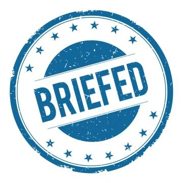 BRIEFED stamp sign Stock Illustration