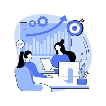 Briefing with a client isolated cartoon vector illustrations. Stock Illustration