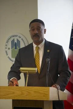 Briefing on HUD funding, operations, programs, goals for Congressional vis... Stock Photos