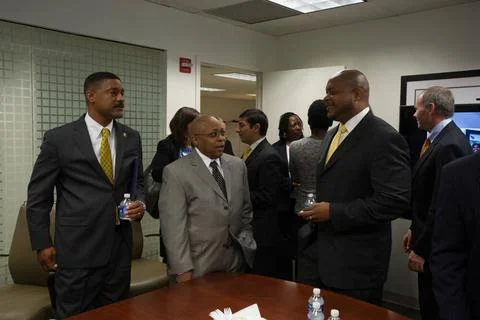 Briefing on HUD funding, operations, programs, goals for Congressional vis... Stock Photos