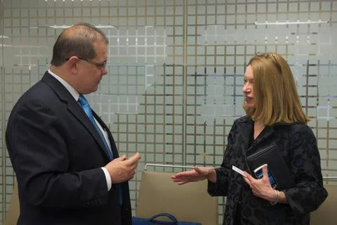 Briefing on HUD funding, operations, programs, goals for Congressional vis... Stock Photos