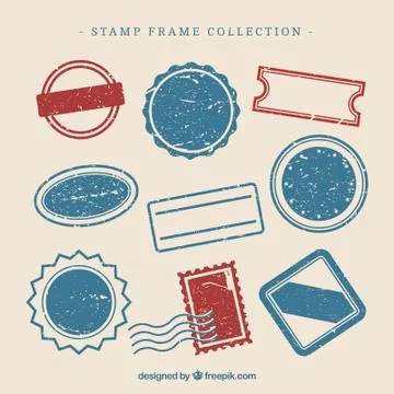 Briefmarken-design-sammlung Stock Illustration