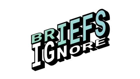 BRIEFS vs IGNORE, 3D Text Animation in Isometric View with Opposite Word Motion Stock Footage 314263302