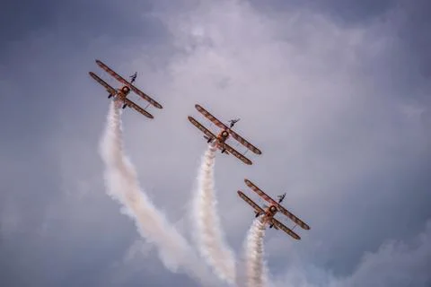 Brietling Wingwalkers display Stock Photos