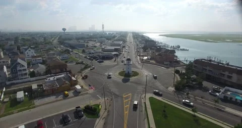 Brigantine Lighthouse Circle Stock Footage 167751389