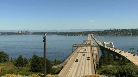 Brigde over river Stock Footage 798667