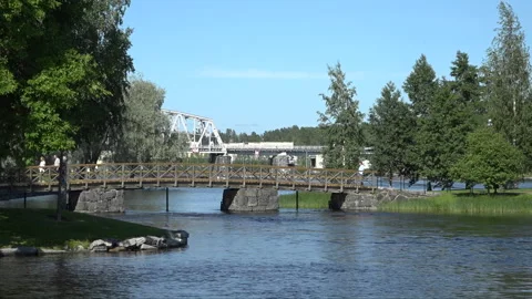 Brigde Savonlinna 스톡 동영상 136350896