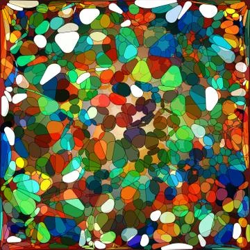 Brigh background  with ovals - vector illustration Stock Illustration