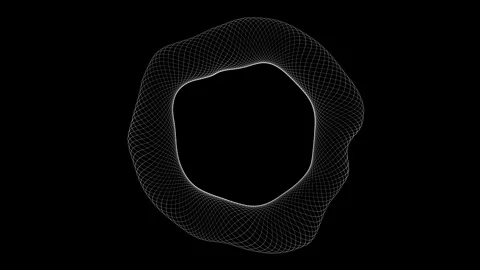 Bright 3d aura particle radiation energy sphere on black background. Abstract Stock Footage 339200820