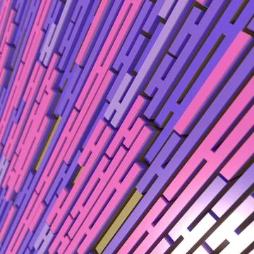 A bright, 3D background made of diagonal pink and purple blocks Illustrazione stock