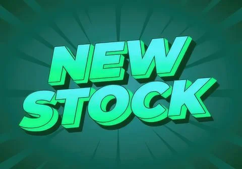 Bright 3d text new stock on colorful background Stock Illustration