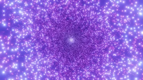 Bright 4k space particles galaxy wormhole flying through 3d illustration vj loop Stock Footage 160541413