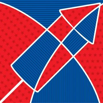 Bright abstract 4th of July cracker in vector format. Stock Illustration