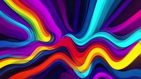 Bright abstract background with colorful waves. Stock Footage 304890479