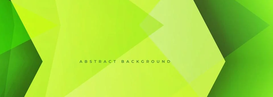 Bright abstract background with layered polygon shapes in fresh green tones Stock Illustration