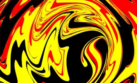 Bright abstract background. Red black yellow wave blurred picture. Stock Illustration