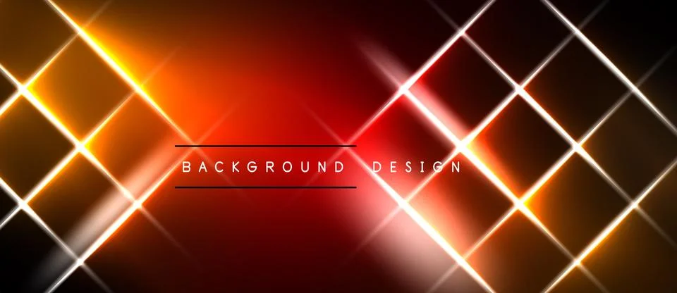 Bright abstract background. Red, orange hues dominate with glowing white line Stock Illustration