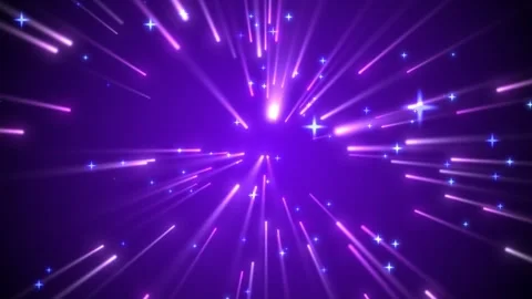 Bright abstract background of stars particles. Glowing shiny stars emit rays Stock Footage 259883329