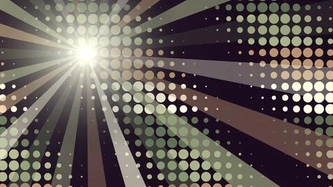 Bright abstract background with sun rays and dotted pattern Stock Illustration