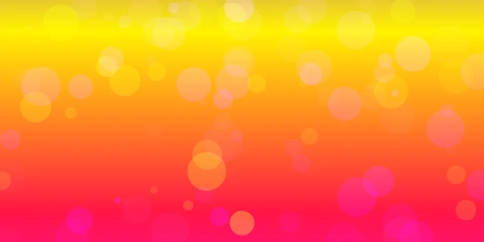 Bright abstract background with yellow orange and pink bokeh Stock Illustration