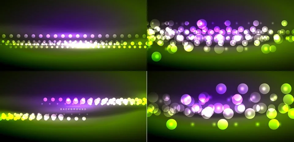 Bright abstract backgrounds. Glowing dots create dynamic visual effects. Gree イラスト素材