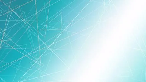 A bright abstract blue tech background features white network lines converg.. Illustrazione stock