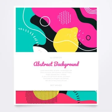Bright abstract brochure - modern flat design style banner Stock Illustration