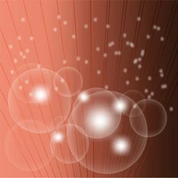 Bright abstract brown circle lights over dot background Stock Illustration