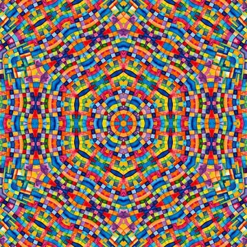 Bright abstract checkered colorful pattern Stock Illustration