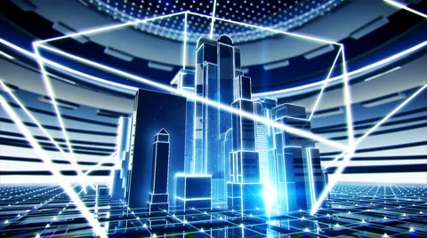 Bright abstract city Stockbeeldmateriaal 882313