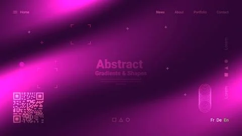 Bright abstract composition features smooth gradients and geometric shapes .. 스톡 일러스트