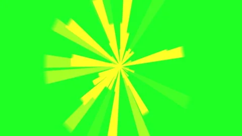 Bright abstract composition featuring yellow radial elements against a  gre.. Stock Footage 303932155