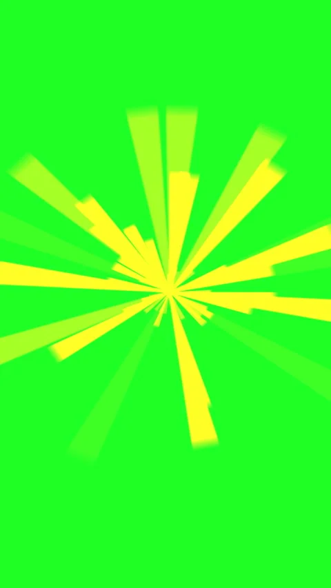 Bright abstract composition featuring yellow radial elements against a  gre.. Stock Footage 314525496