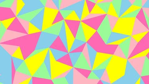 Bright abstract composition of overlapping colorful triangles in pink, yellow Stock-Illustration