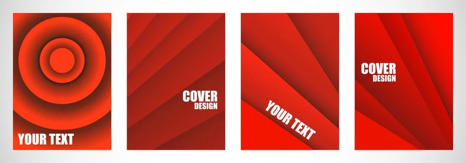 Bright abstract covers set. Striples with overlay Stock Illustration