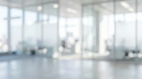 Bright abstract defocused interior of modern contemporary corporate office bu Ilustração Stock