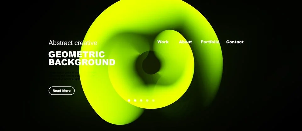Bright abstract design features layered circles, gradients. Text includes 스톡 일러스트