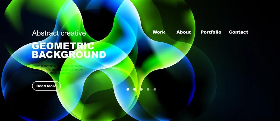 Bright abstract design. Geometric shapes overlap, creating vibrant color Stock Illustration